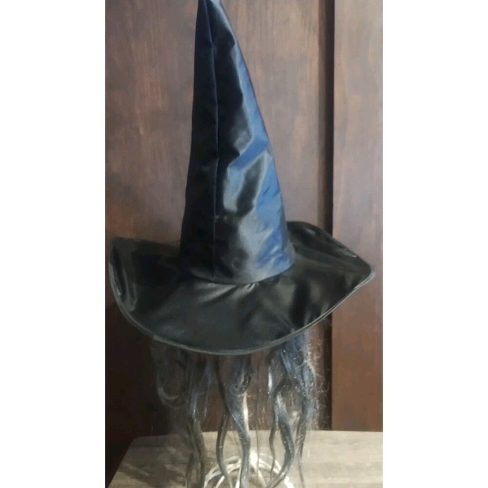 Wicked Witch Sequin Romper & Hat /w hair Halloween Costume Womens Small 2 piece - Picture 7 of 11